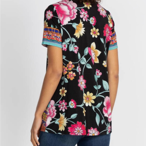 Johnny Was Bamboo lookout Favorite crew neck swing tee, S - Picture 2 of 5